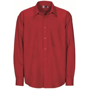 mens long sleeve washington shirt red