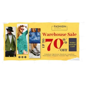 sublimated display fabric banner 3m x 1.5m